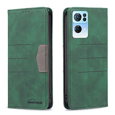 Coque Portefeuille Livre Cuir Etui Clapet B01F pour Oppo Reno7 Pro 5G Vert