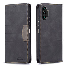 Coque Portefeuille Livre Cuir Etui Clapet B01F pour Samsung Galaxy A13 4G Noir