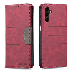 Coque Portefeuille Livre Cuir Etui Clapet B01F pour Samsung Galaxy A13 5G Rouge