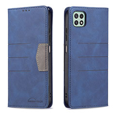 Coque Portefeuille Livre Cuir Etui Clapet B01F pour Samsung Galaxy A22s 5G Bleu