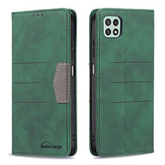 Coque Portefeuille Livre Cuir Etui Clapet B01F pour Samsung Galaxy A22s 5G Vert