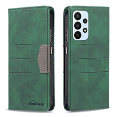 Coque Portefeuille Livre Cuir Etui Clapet B01F pour Samsung Galaxy A23 4G Vert