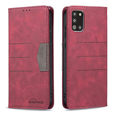 Coque Portefeuille Livre Cuir Etui Clapet B01F pour Samsung Galaxy A31 Rouge