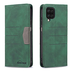 Coque Portefeuille Livre Cuir Etui Clapet B01F pour Samsung Galaxy F12 Vert