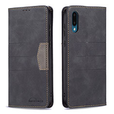 Coque Portefeuille Livre Cuir Etui Clapet B01F pour Samsung Galaxy M02 Noir