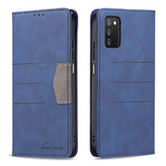 Coque Portefeuille Livre Cuir Etui Clapet B01F pour Samsung Galaxy M02s Bleu