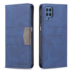 Coque Portefeuille Livre Cuir Etui Clapet B01F pour Samsung Galaxy M32 4G Bleu