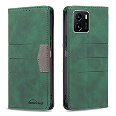 Coque Portefeuille Livre Cuir Etui Clapet B01F pour Vivo iQOO U5x Vert