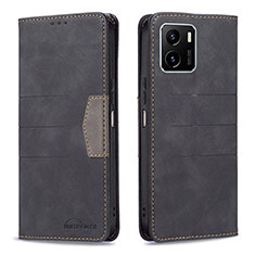 Coque Portefeuille Livre Cuir Etui Clapet B01F pour Vivo Y10 Noir