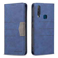 Coque Portefeuille Livre Cuir Etui Clapet B01F pour Vivo Y11 Bleu