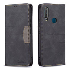 Coque Portefeuille Livre Cuir Etui Clapet B01F pour Vivo Y11 Noir