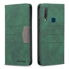 Coque Portefeuille Livre Cuir Etui Clapet B01F pour Vivo Y12 Vert