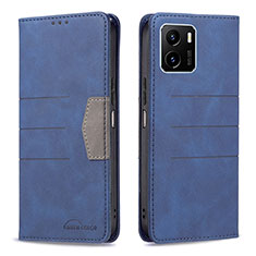 Coque Portefeuille Livre Cuir Etui Clapet B01F pour Vivo Y15A Bleu