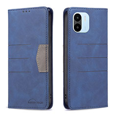 Coque Portefeuille Livre Cuir Etui Clapet B01F pour Xiaomi Poco C50 Bleu