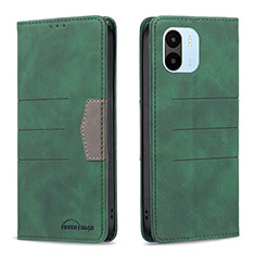 Coque Portefeuille Livre Cuir Etui Clapet B01F pour Xiaomi Poco C50 Vert