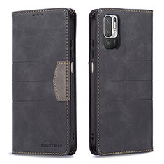 Coque Portefeuille Livre Cuir Etui Clapet B01F pour Xiaomi POCO M3 Pro 5G Noir