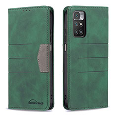 Coque Portefeuille Livre Cuir Etui Clapet B01F pour Xiaomi Redmi 10 (2022) Vert