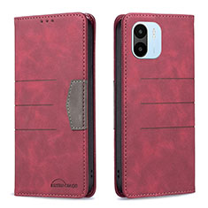 Coque Portefeuille Livre Cuir Etui Clapet B01F pour Xiaomi Redmi A2 Plus Rouge