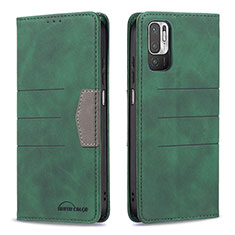 Coque Portefeuille Livre Cuir Etui Clapet B01F pour Xiaomi Redmi Note 10T 5G Vert