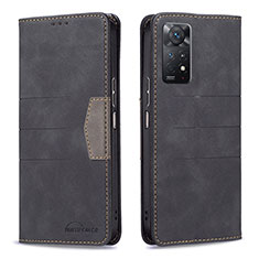 Coque Portefeuille Livre Cuir Etui Clapet B01F pour Xiaomi Redmi Note 11 Pro 5G Noir