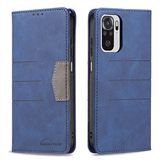 Coque Portefeuille Livre Cuir Etui Clapet B01F pour Xiaomi Redmi Note 11 SE India 4G Bleu