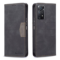 Coque Portefeuille Livre Cuir Etui Clapet B01F pour Xiaomi Redmi Note 12 Pro 4G Noir