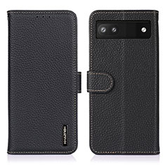 Coque Portefeuille Livre Cuir Etui Clapet B01H pour Google Pixel 6a 5G Noir