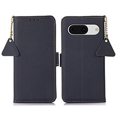 Coque Portefeuille Livre Cuir Etui Clapet B01H pour Google Pixel 8a 5G Bleu