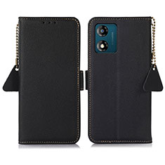 Coque Portefeuille Livre Cuir Etui Clapet B01H pour Motorola Moto E13 Noir