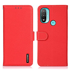 Coque Portefeuille Livre Cuir Etui Clapet B01H pour Motorola Moto E20 Rouge