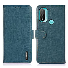 Coque Portefeuille Livre Cuir Etui Clapet B01H pour Motorola Moto E20 Vert