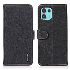 Coque Portefeuille Livre Cuir Etui Clapet B01H pour Motorola Moto Edge 20 Lite 5G Noir