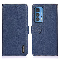 Coque Portefeuille Livre Cuir Etui Clapet B01H pour Motorola Moto Edge 20 Pro 5G Bleu