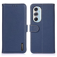 Coque Portefeuille Livre Cuir Etui Clapet B01H pour Motorola Moto Edge 30 Pro 5G Bleu