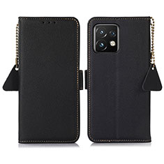 Coque Portefeuille Livre Cuir Etui Clapet B01H pour Motorola Moto Edge 40 Pro 5G Noir