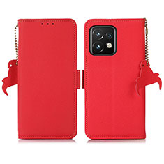 Coque Portefeuille Livre Cuir Etui Clapet B01H pour Motorola Moto Edge Plus (2023) 5G Rouge