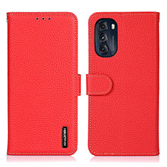 Coque Portefeuille Livre Cuir Etui Clapet B01H pour Motorola Moto G 5G (2022) Rouge