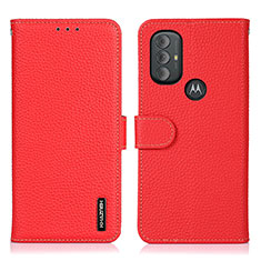 Coque Portefeuille Livre Cuir Etui Clapet B01H pour Motorola Moto G Play Gen 2 Rouge