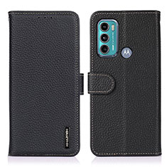 Coque Portefeuille Livre Cuir Etui Clapet B01H pour Motorola Moto G60 Noir