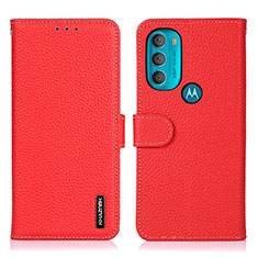 Coque Portefeuille Livre Cuir Etui Clapet B01H pour Motorola Moto G71 5G Rouge