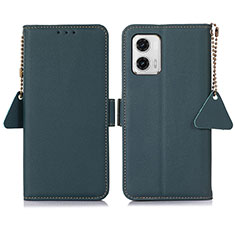 Coque Portefeuille Livre Cuir Etui Clapet B01H pour Motorola Moto G73 5G Vert