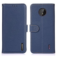 Coque Portefeuille Livre Cuir Etui Clapet B01H pour Nokia C10 Bleu