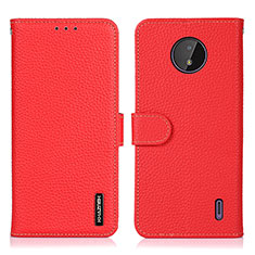 Coque Portefeuille Livre Cuir Etui Clapet B01H pour Nokia C10 Rouge