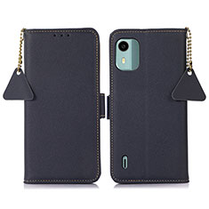 Coque Portefeuille Livre Cuir Etui Clapet B01H pour Nokia C12 Plus Bleu