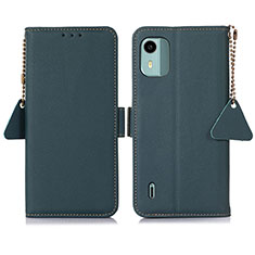 Coque Portefeuille Livre Cuir Etui Clapet B01H pour Nokia C12 Plus Vert