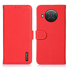 Coque Portefeuille Livre Cuir Etui Clapet B01H pour Nokia X10 Rouge