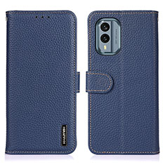 Coque Portefeuille Livre Cuir Etui Clapet B01H pour Nokia X30 5G Bleu