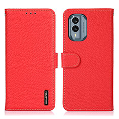 Coque Portefeuille Livre Cuir Etui Clapet B01H pour Nokia X30 5G Rouge