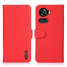 Coque Portefeuille Livre Cuir Etui Clapet B01H pour OnePlus 10R 5G Rouge