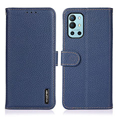 Coque Portefeuille Livre Cuir Etui Clapet B01H pour OnePlus 9R 5G Bleu